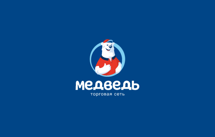 "Medved" Supermarket branding